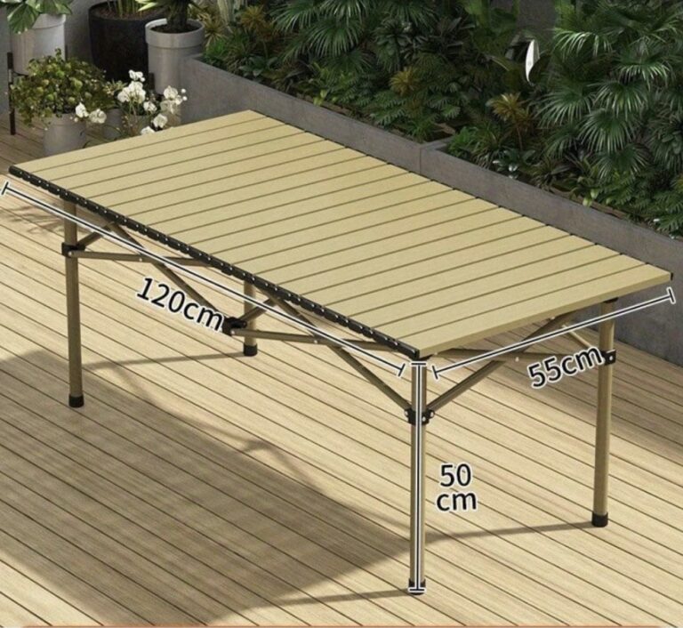 2 Sections 1.2m Outdoor Aluminum Picnic Folding Table for Camping