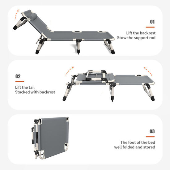 2025 Steel Folding Camping Bunk Bed for Adults – Single & Double Design