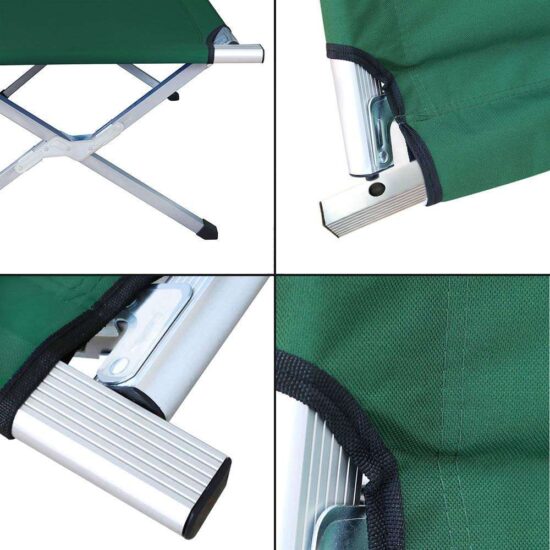 Adjustable Aluminum Folding Camping Bed for Outdoor Sleeping and Travel