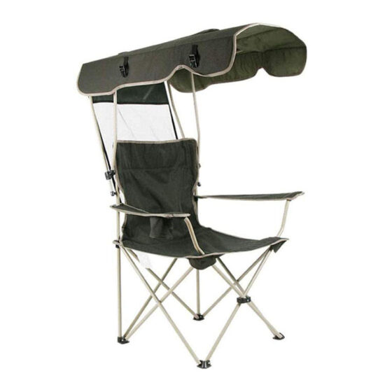 Adjustable Folding Camping Chair with Canopy for Outdoor Beach and Fishing

