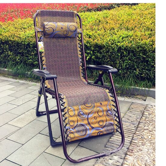 Adjustable Folding Zero Gravity Outdoor Recliner Lounge Chair for Camping and Garden