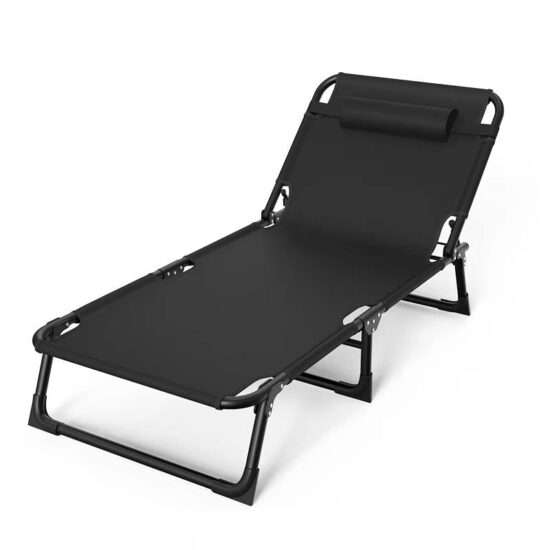 Adjustable portable chaise lounge chair for camping and outdoor adventures