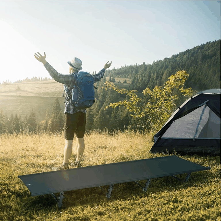 Lightweight Aluminum Folding Camp Bed Outdoor Sleeping Cot
