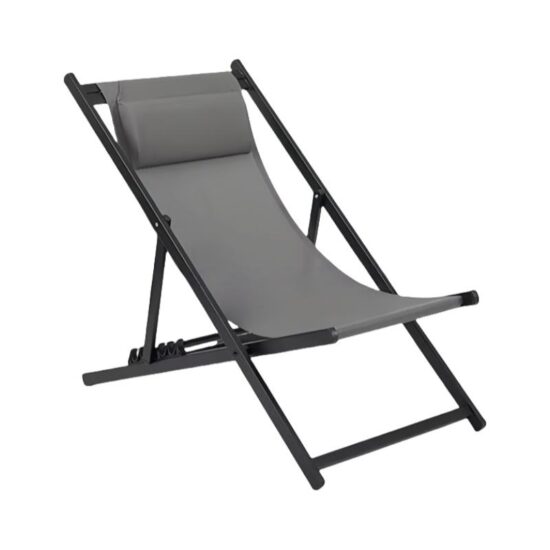  Aluminum Folding Sling Beach Chair for Patio and Courtyard