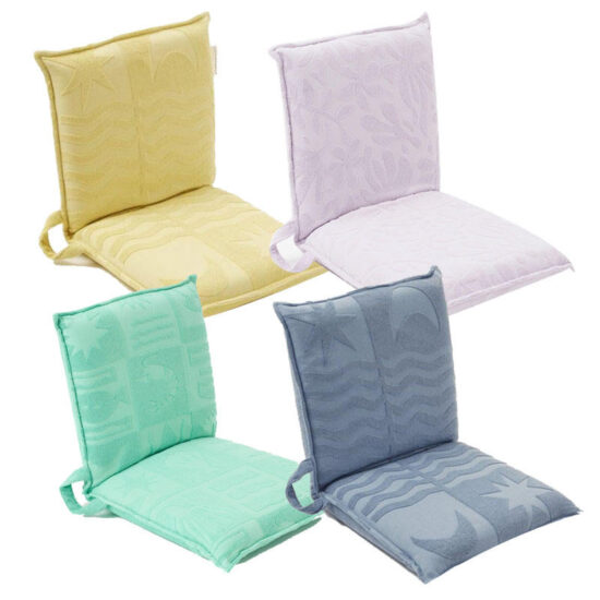 Luxury terry fabric outdoor recliner beach chair with adjustable back