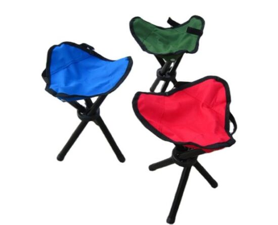 Basic folding stool chair for camping, fishing, and outdoor use