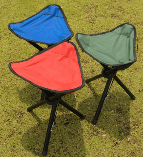 Basic folding stool chair for camping, fishing, and outdoor use