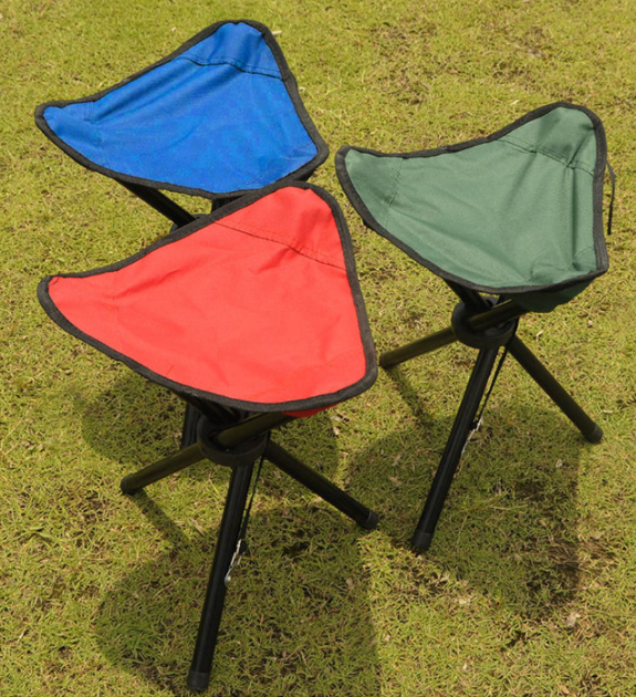 Basic folding stool chair for camping, fishing, and outdoor use