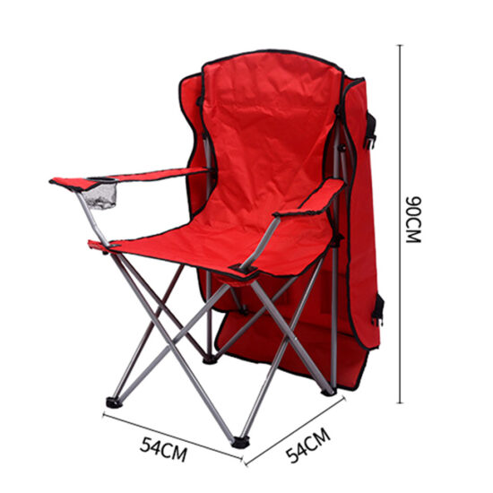 Folding Camping Chair with Sunshade and Cup Holder for Outdoor Relaxation