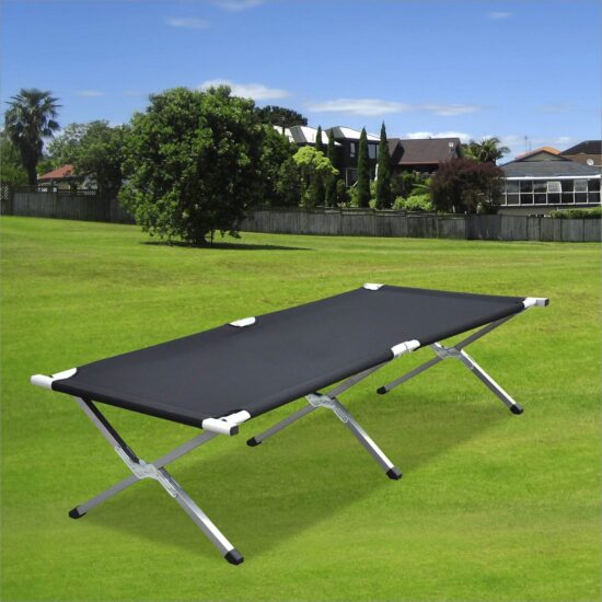 Portable Folding Camping Cot with Carry Bag for Beach, Hiking, and Office Use