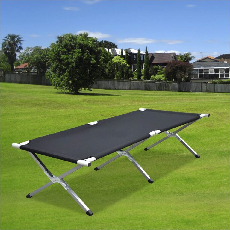 Portable Folding Camping Cot with Carry Bag for Beach, Hiking, and Office Use