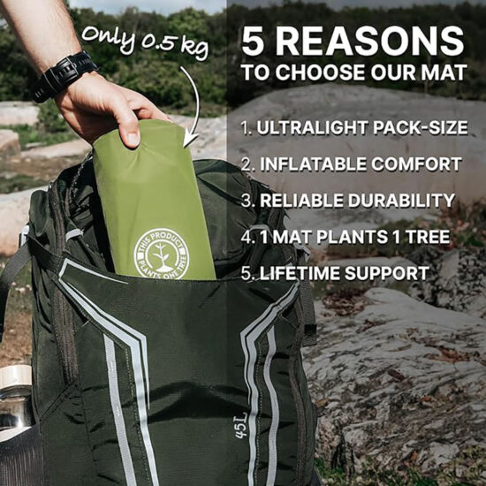  Ultralight Inflatable Sleeping Pad with Pillow for Outdoor Camping