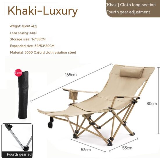 Cheap Portable Folding Beach Recliner with Footrest for Outdoor Use