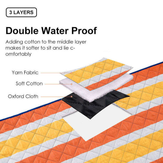Compact Waterproof Picnic Blanket for Camping, Beach, and Outdoor Use