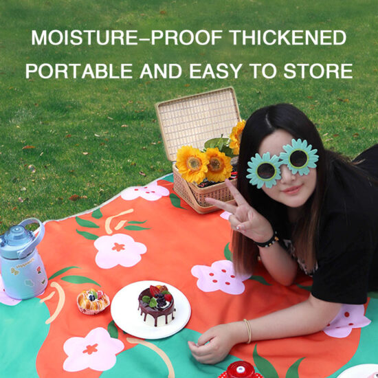 Custom Logo Sand-Free Outdoor Picnic Blanket for Camping and Beach

