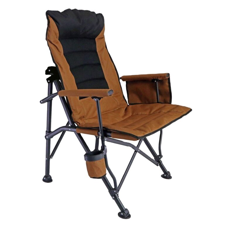 Custom Upgraded Adjustable Outdoor Recliner Chair with Luxury Armrests for Fishing and Camping