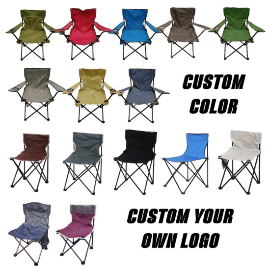 Custom outdoor folding chair and table set for camping and picnic