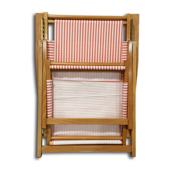  Custom patterned Oxford wooden folding beach chair with pillow