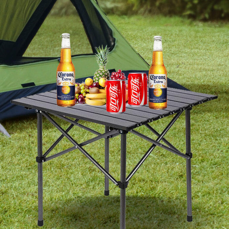 Foldable Iron Metal Camping Table for Outdoor Cooking and Picnics
