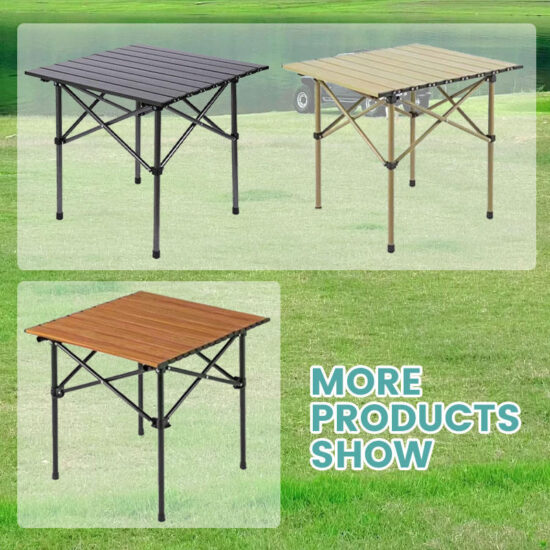Foldable Iron Metal Camping Table for Outdoor Cooking and Picnics