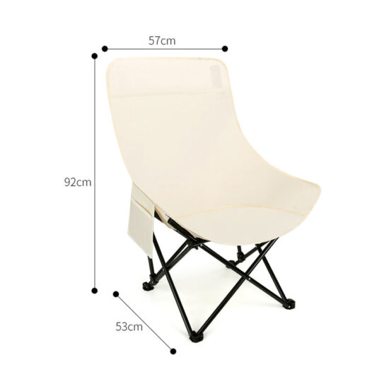 E-RIKE lightweight foldable Oxford moon camping chair for adults and kids