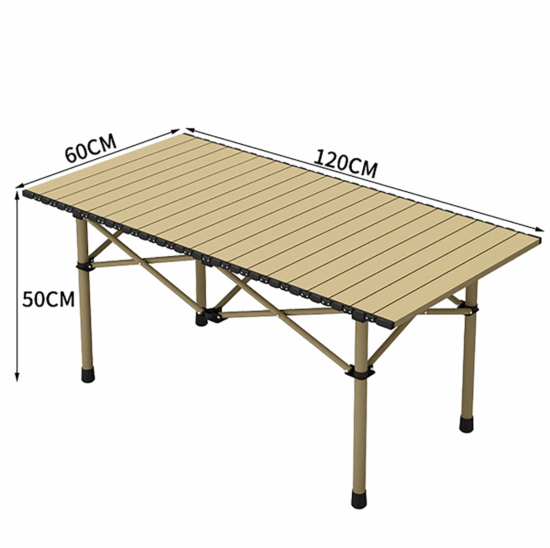  Lightweight Aluminum Foldable Table for Outdoor Camping and Kitchen