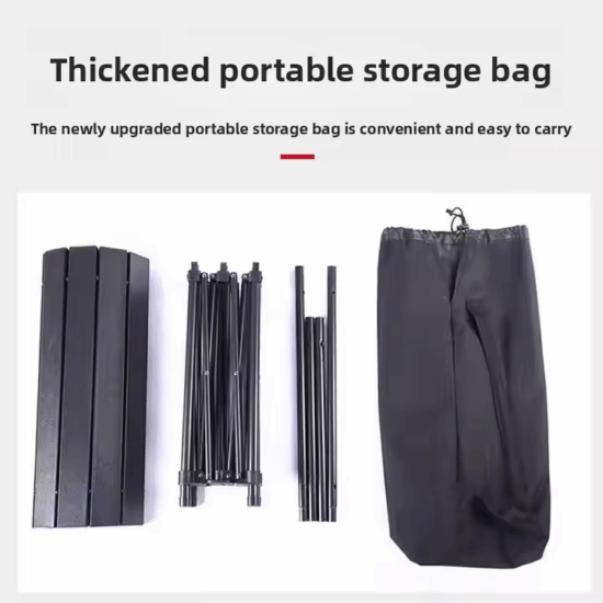 Portable Carbon Steel Folding Egg Roll Table for Camping and Picnic