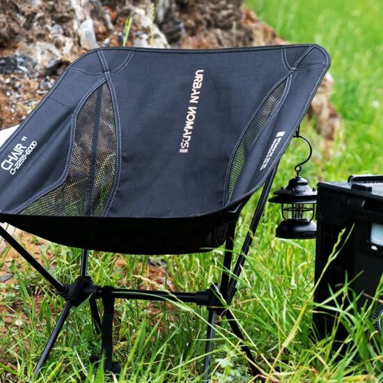 Portable ultra-light aluminum folding beach chair with low back