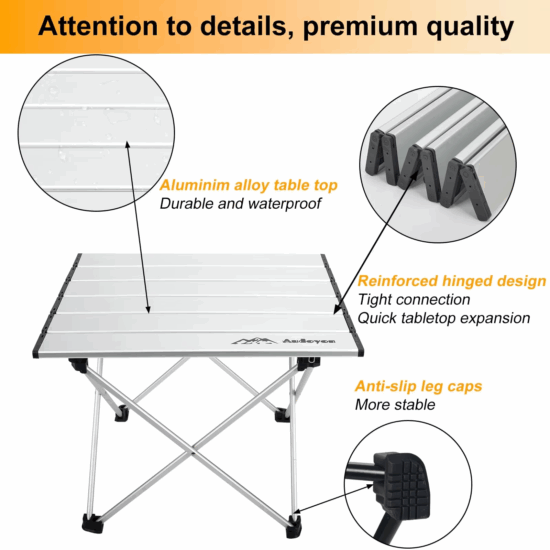 Portable Folding Grill Table for Camping, Restaurant, and Outdoor Activities