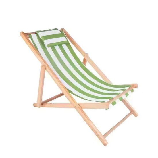 Foldable Feistel Wooden Garden Beach Chair for Outdoor Picnic and Camping