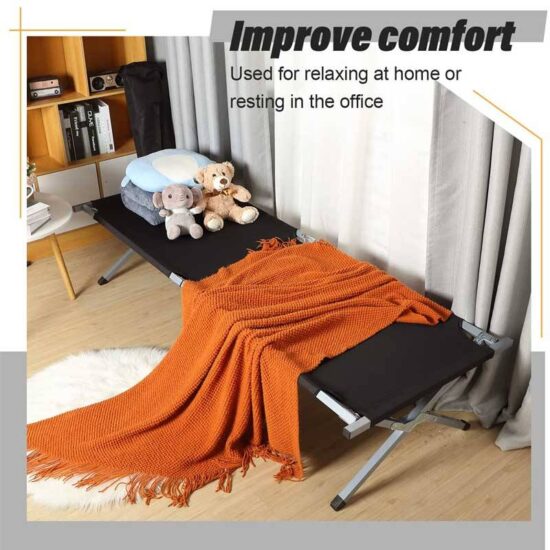 2025 Lightweight Portable Single Folding Camping Bed for Outdoor Use