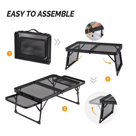 Portable Folding Grill Table for Camping, Restaurant, and Outdoor Activities