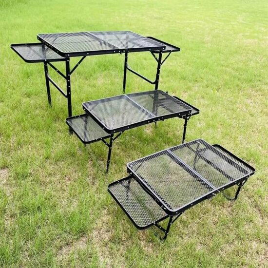 Portable Folding Grill Table for Camping, Restaurant, and Outdoor Activities