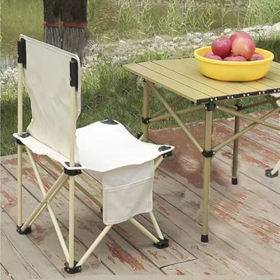 Portable Folding Moon Chair for Camping & Fishing, Oxford Fabric, 150KG Capacity