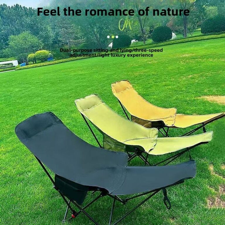 High back moon chair outdoor folding camping chair for fishing and picnic