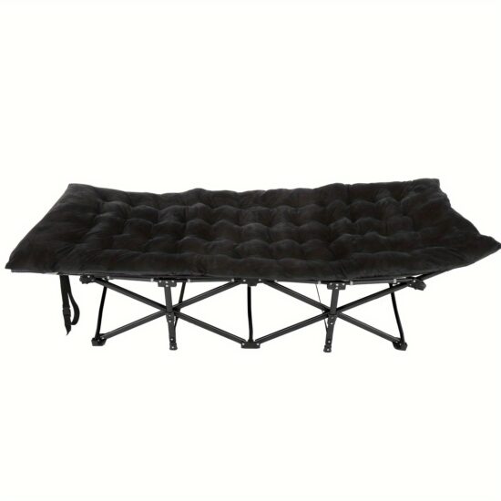 Metal Folding Camping Bed – Foldable Outdoor Travel Cot for Adults