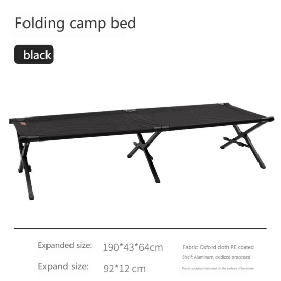 2025 Lightweight Portable Single Folding Camping Bed for Outdoor Use