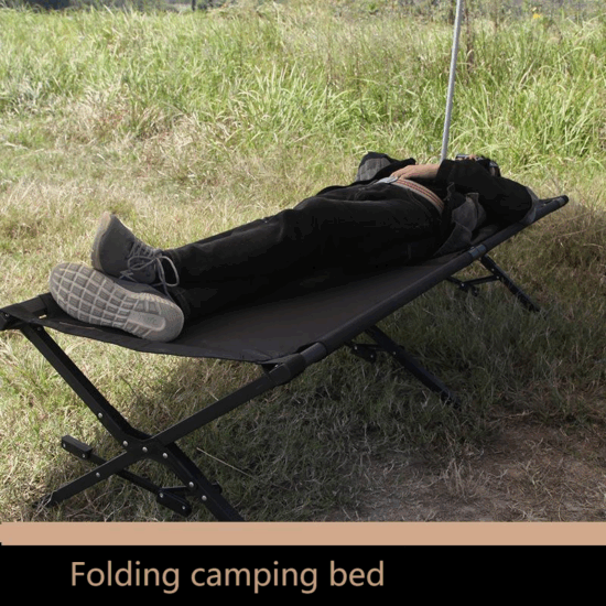 2025 Lightweight Portable Single Folding Camping Bed for Outdoor Use