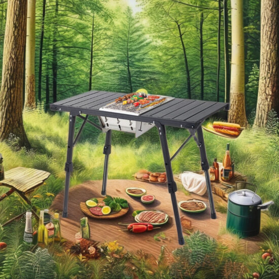 High Quality Easy Folding Camping Table for BBQ and Outdoor Picnic
