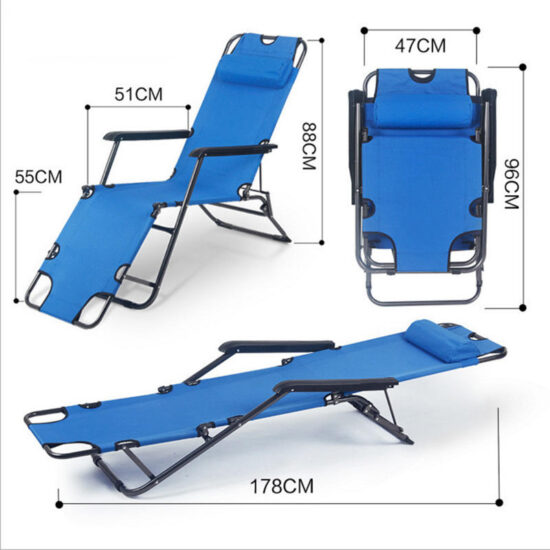 High Quality Folding Recliner Lounge Chair for Indoor Garden and Beach Use
