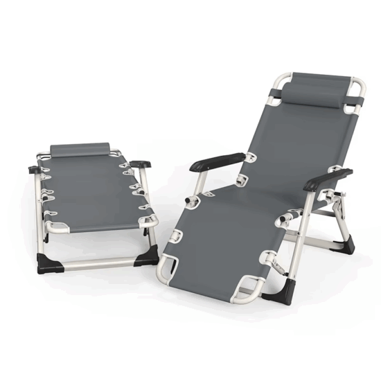 Metal folding zero gravity reclining beach chair for camping and hotel use