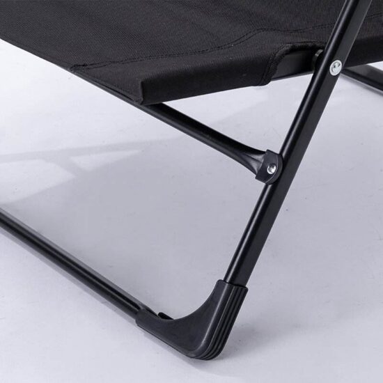 Joyeleisure steel folding sun lounger for outdoor and indoor use