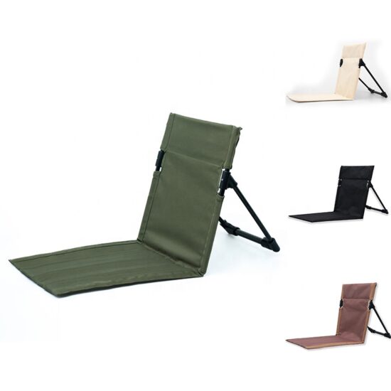 Lightweight Foldable Beach Chair with Reclining Backrest for Outdoor Camping and Sun Lounging