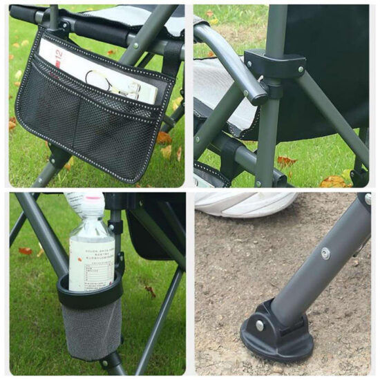Portable Folding Camping Chair with Cup Holder for Outdoor Use
