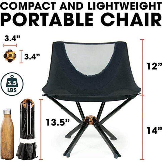 Lightweight compact folding camping chair for hiking and travel