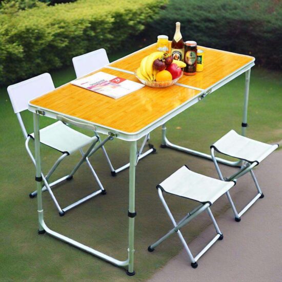 Practical Aluminum Folding Camping Table for Outdoor Use