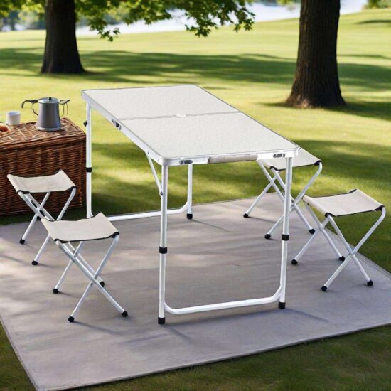 Practical Aluminum Folding Camping Table for Outdoor Use