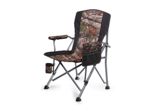 Luxury High Back Folding Camping Chair with Cupholder for Outdoor Use

