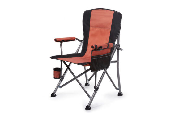 Luxury High Back Folding Camping Chair with Cupholder for Outdoor Use

