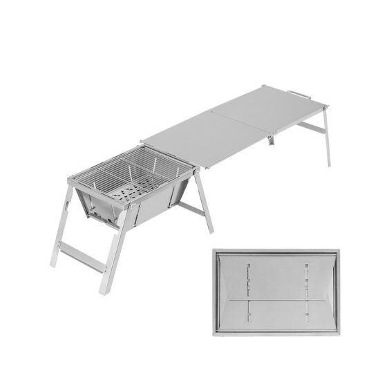 Minimalist Stainless Steel Outdoor Folding Table for Camping IGT Use

Image Title